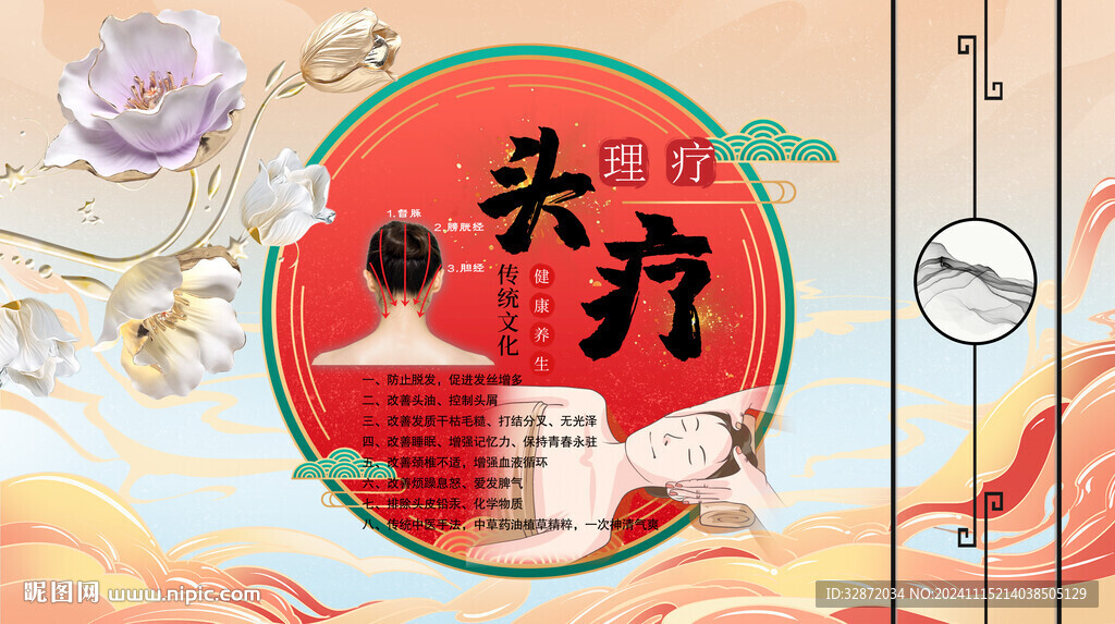 头疗背景墙