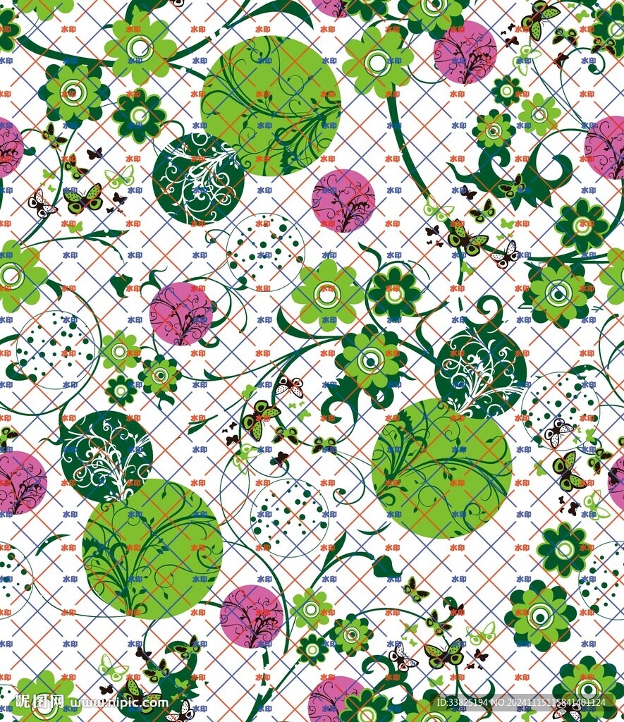 小碎花 乱花 圈圈花