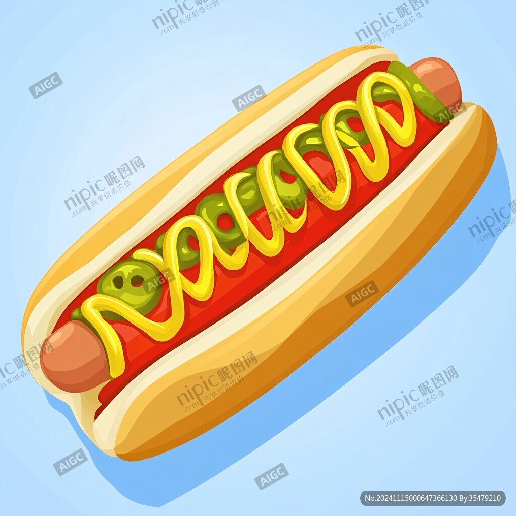 热狗插画