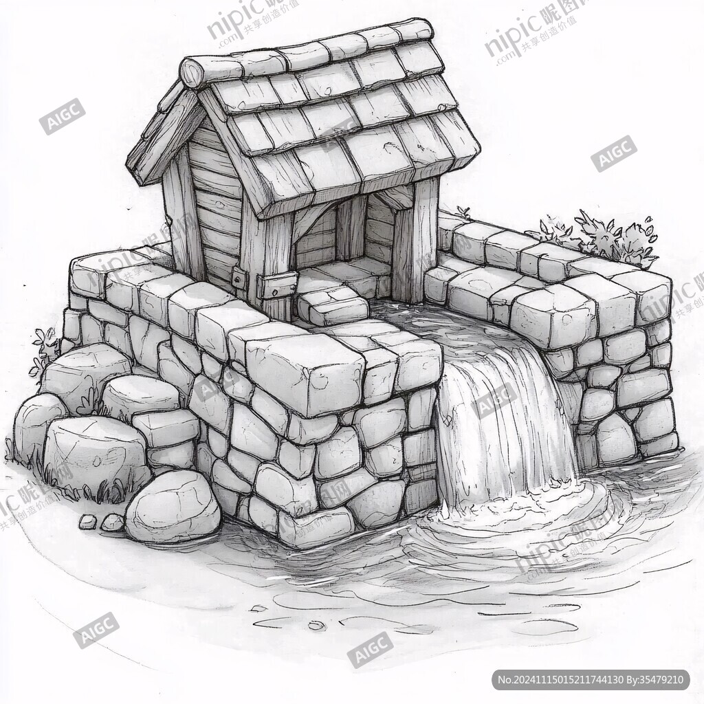 手绘水磨插画
