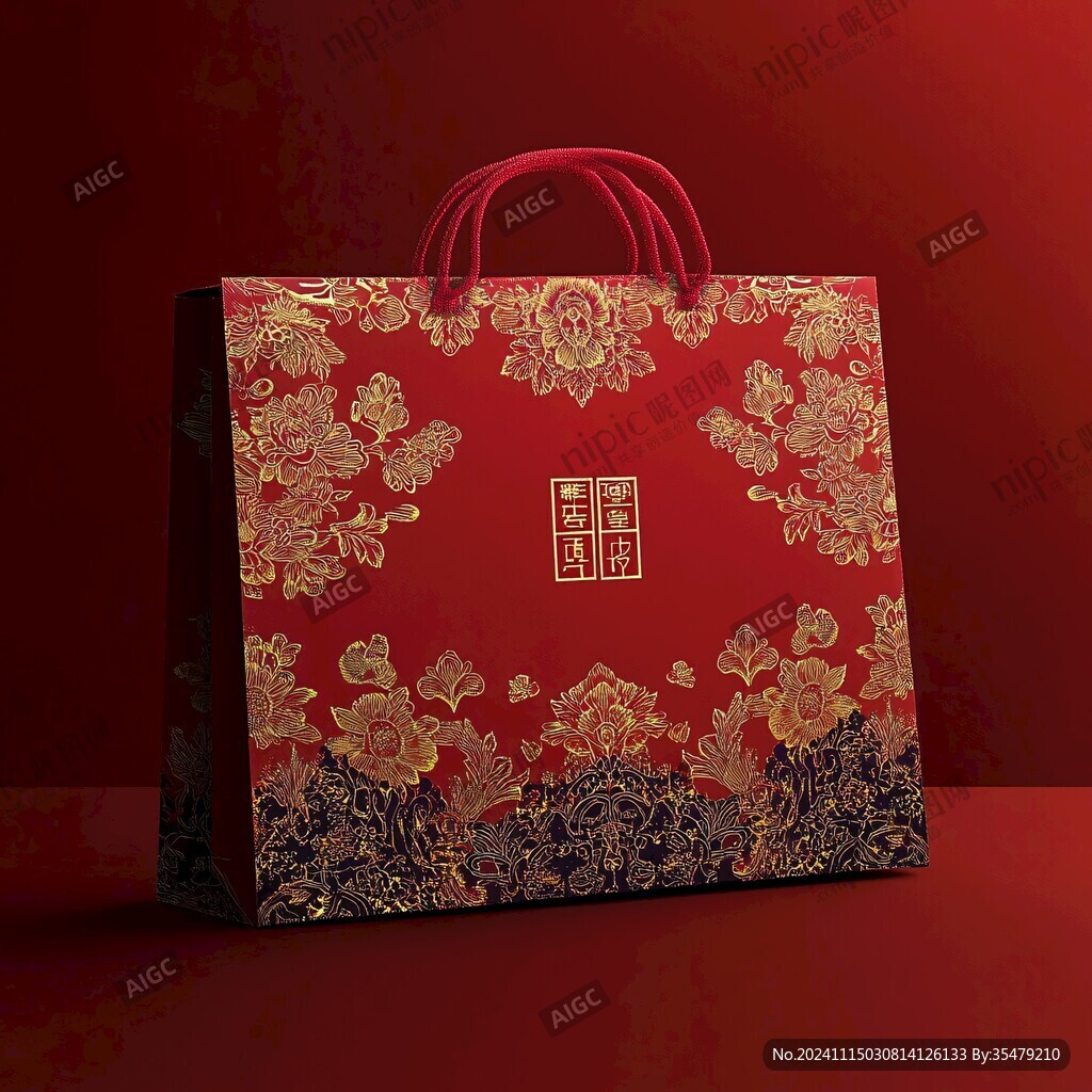牡丹花手提袋