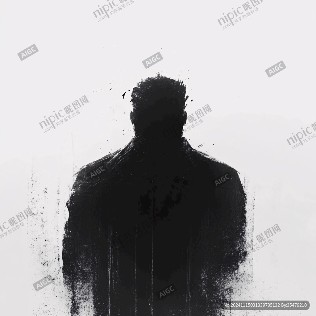 男人背影超现实虚空间