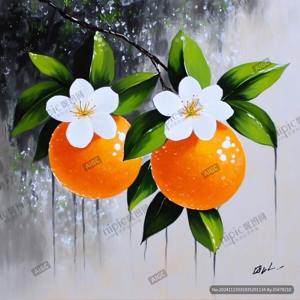 砂糖橘插画设计