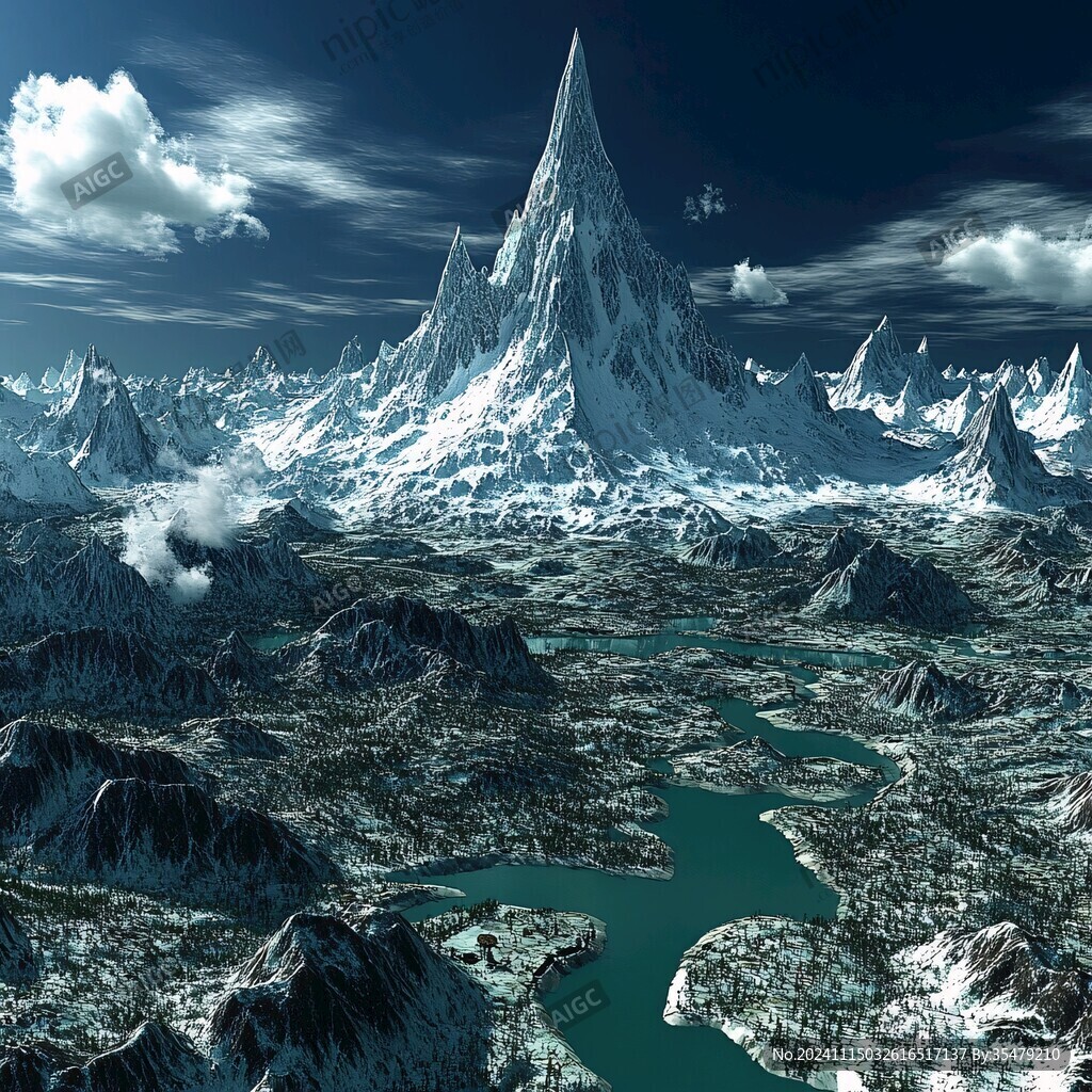 山川冰河火山