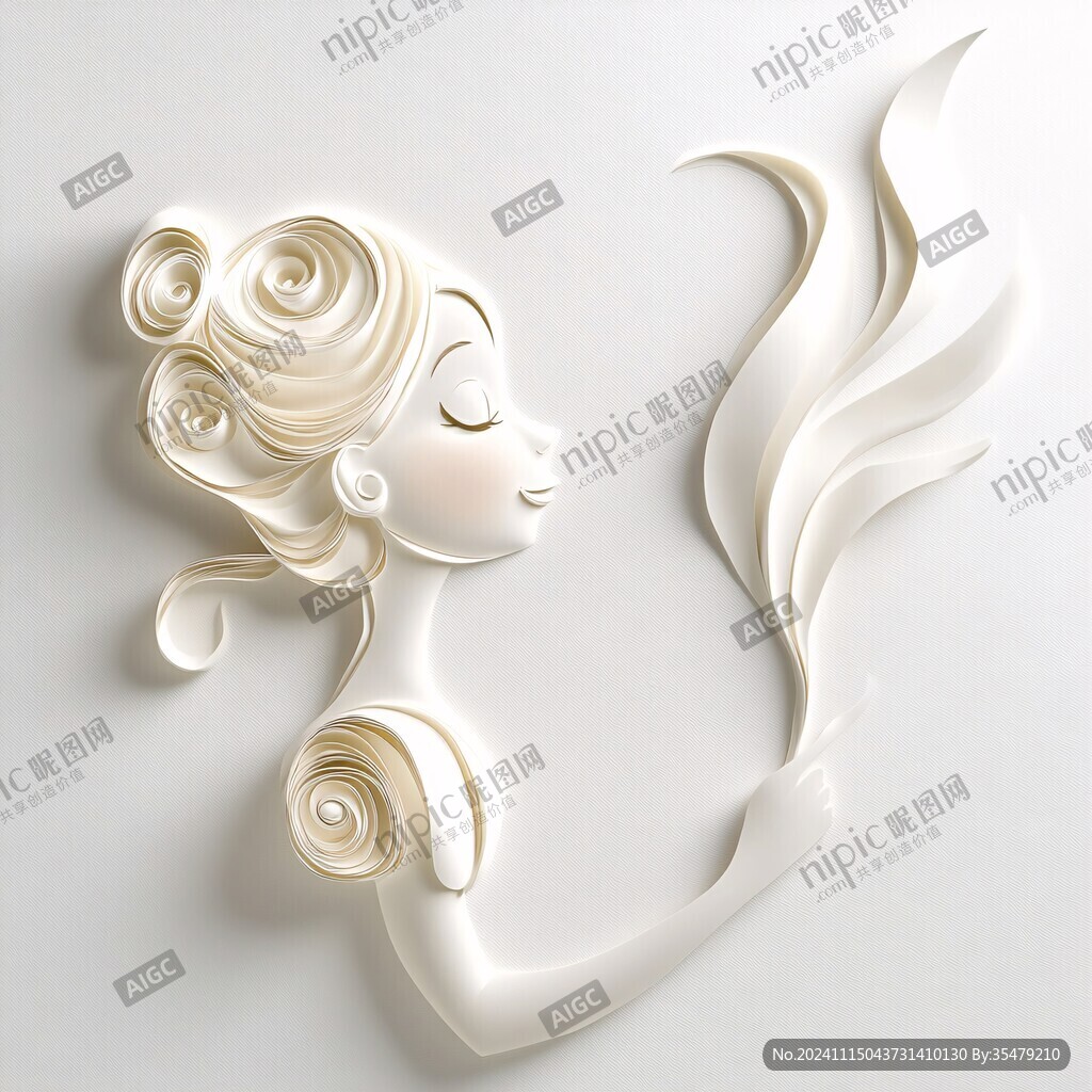 卷发美女logo