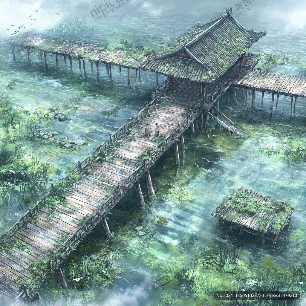 游戏场景竹桥