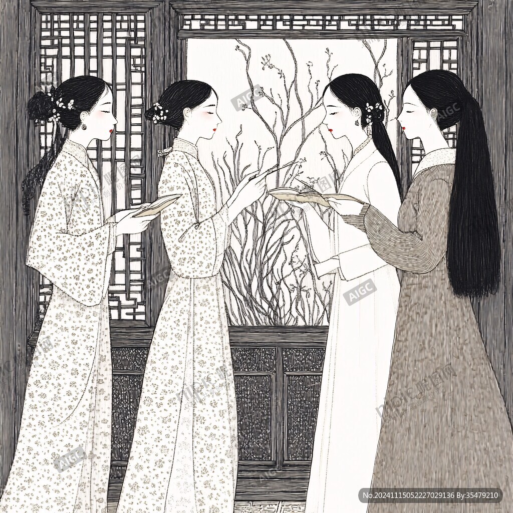民国女子插画