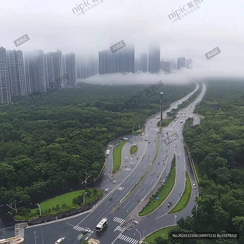 云雾漫城