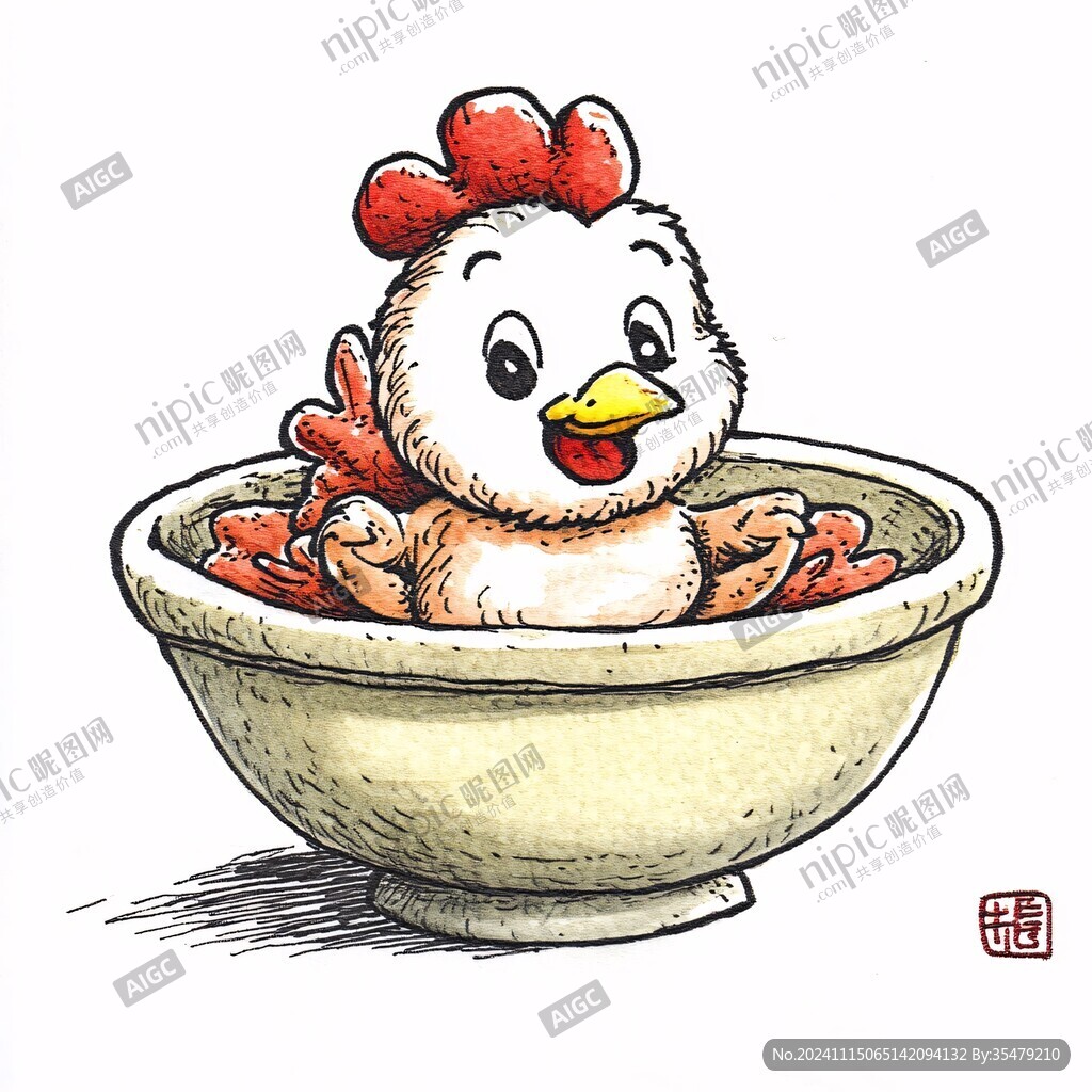 鸡煲手绘