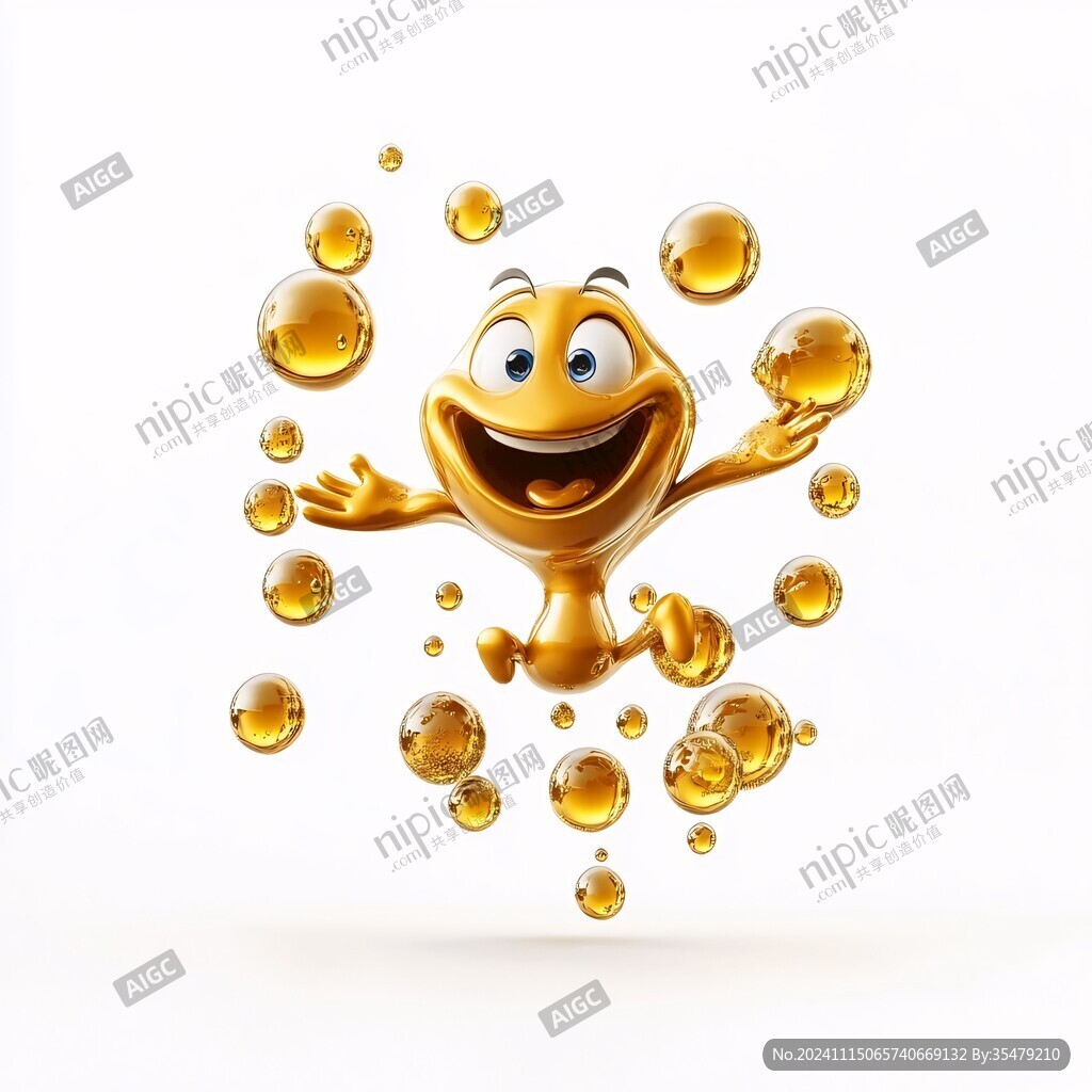 金黄色水滴