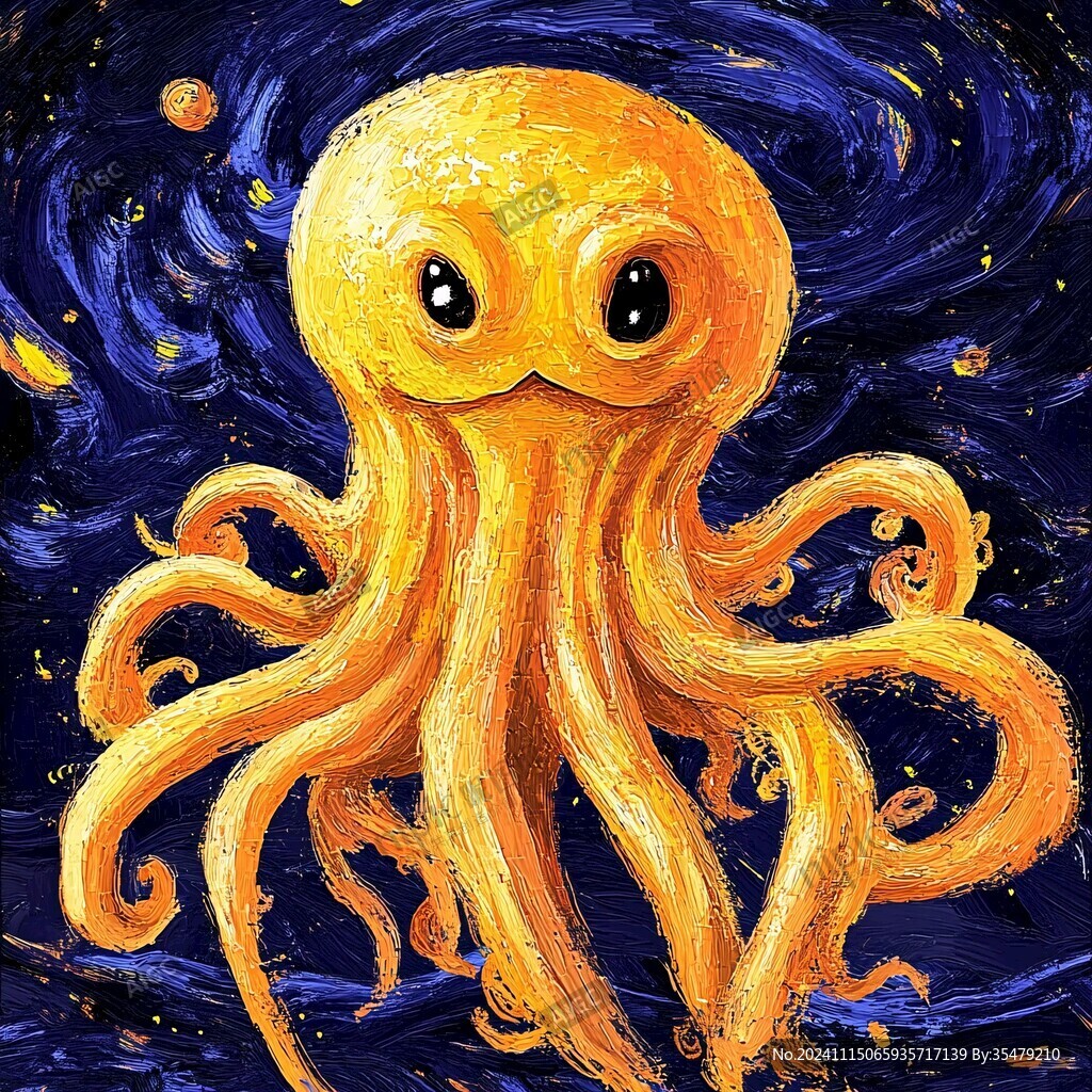手绘章鱼插画