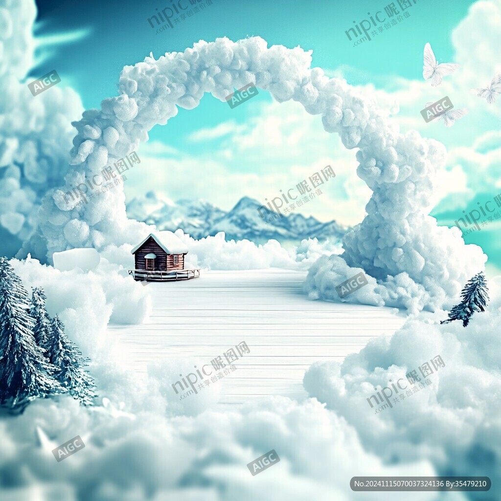 雪景立体画