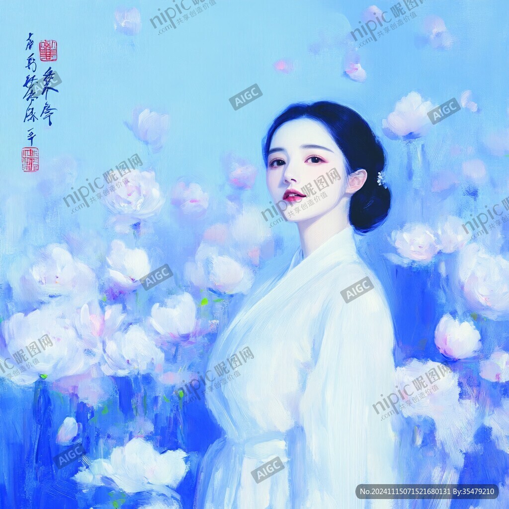 工笔少女