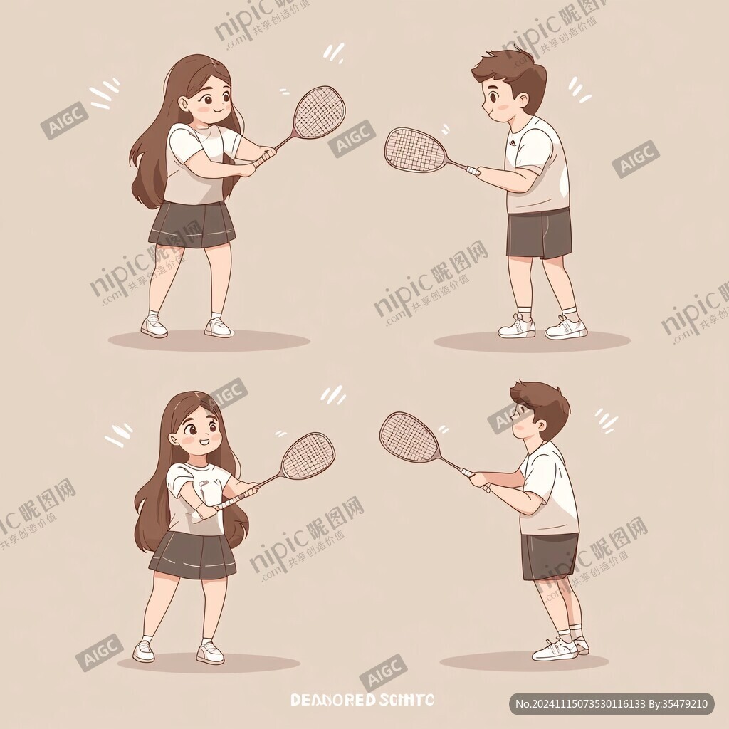 网球运动插画