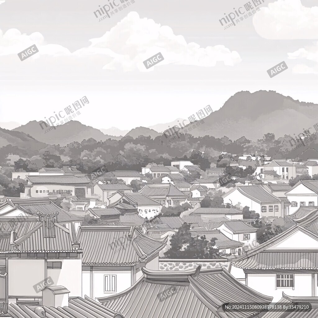 纳西族城市插画