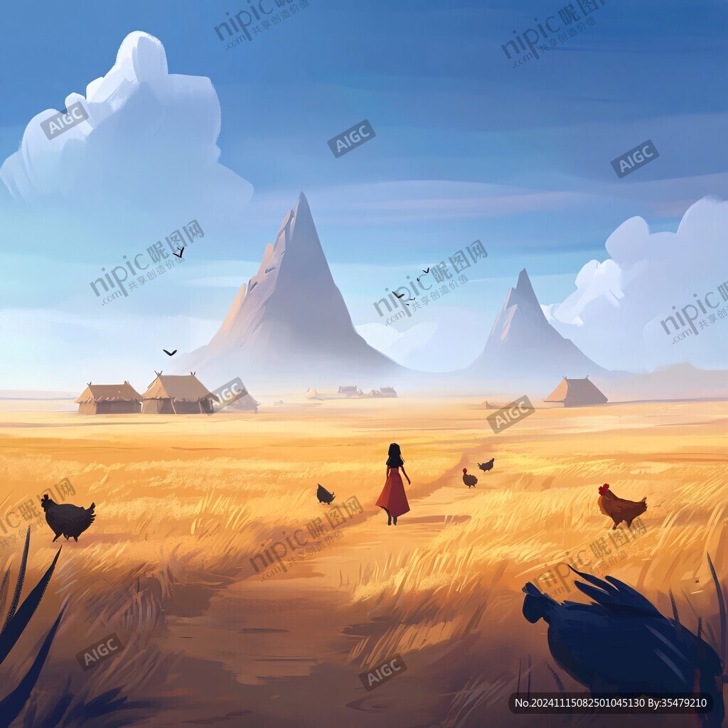 户外场景插画