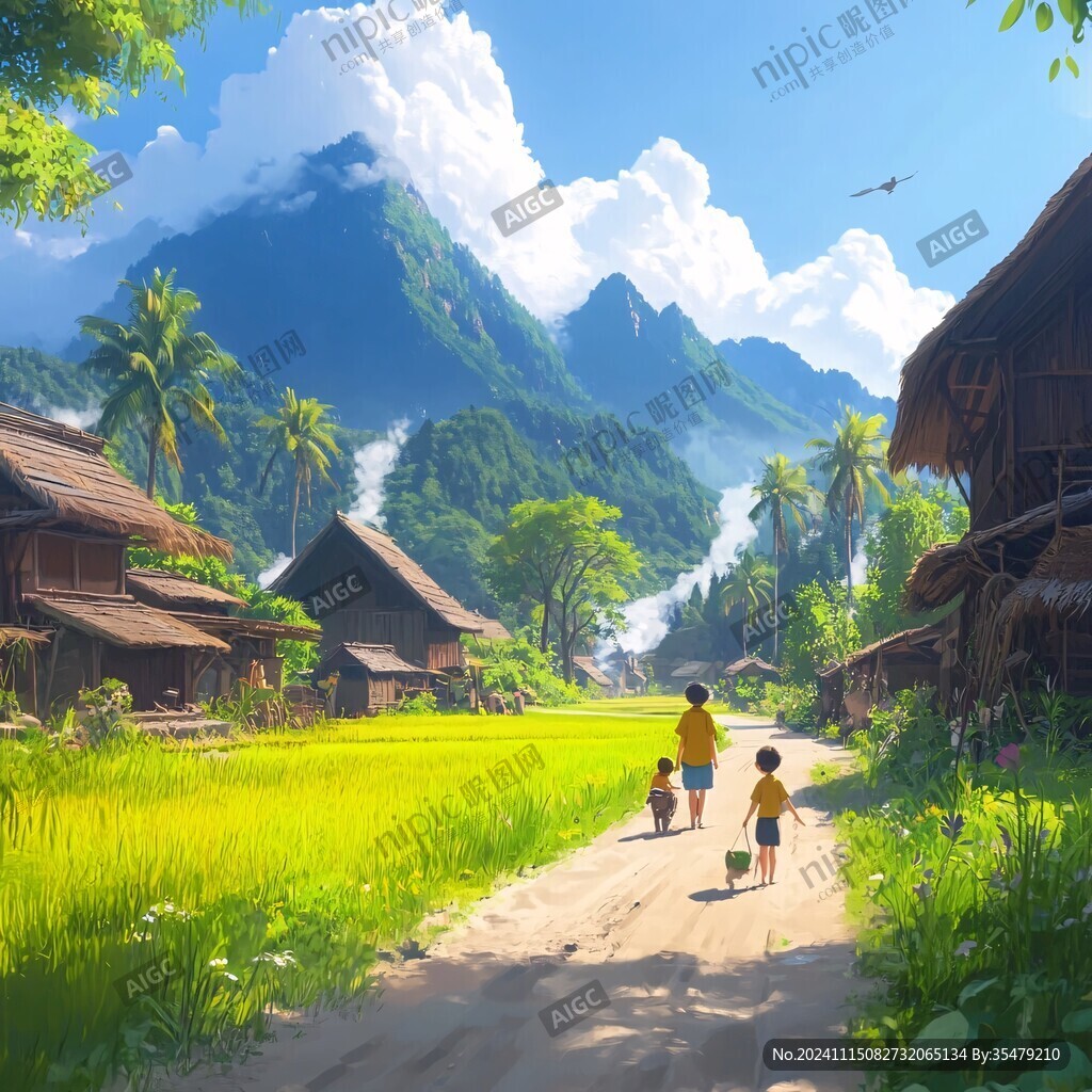 唯美农村场景