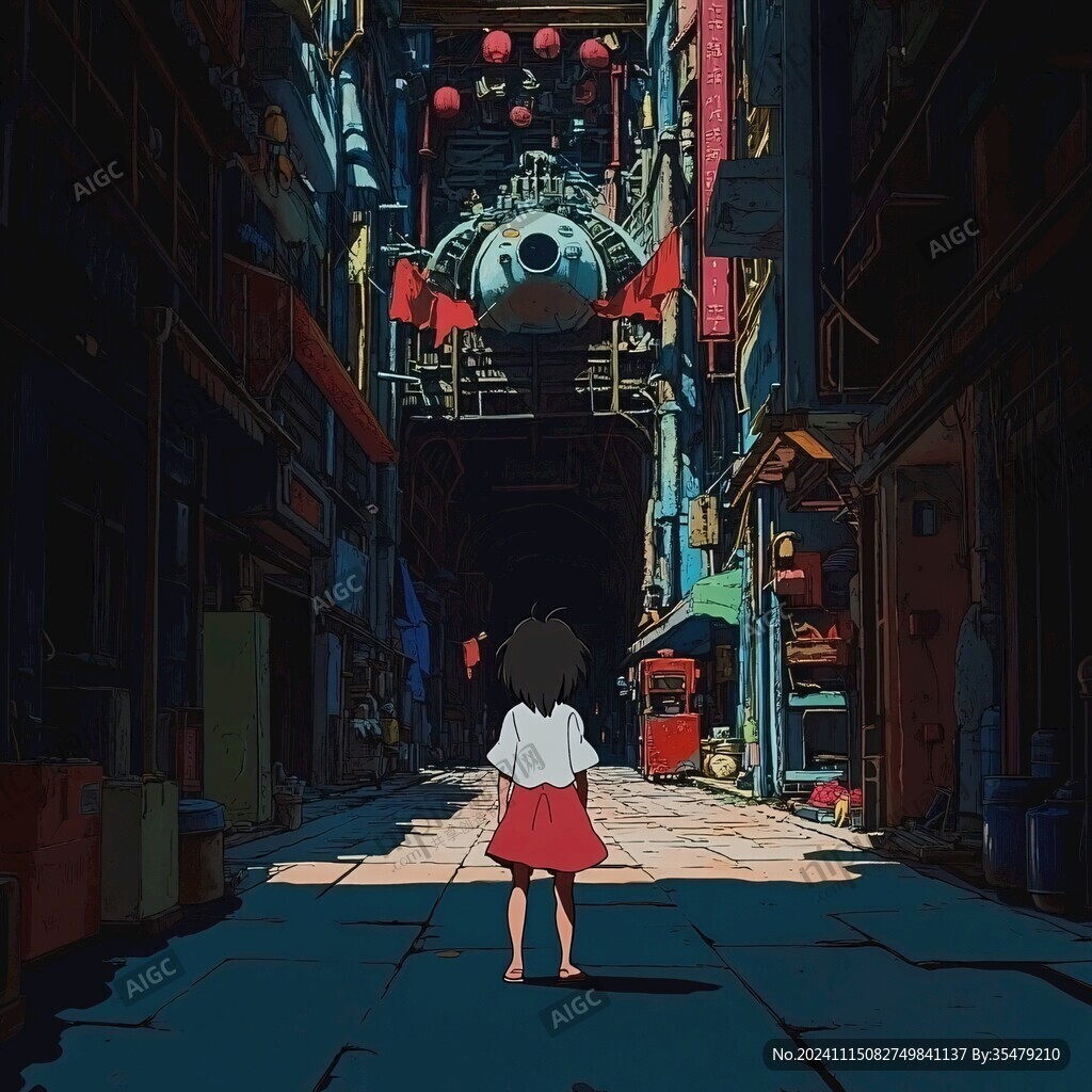 红蓝调插画