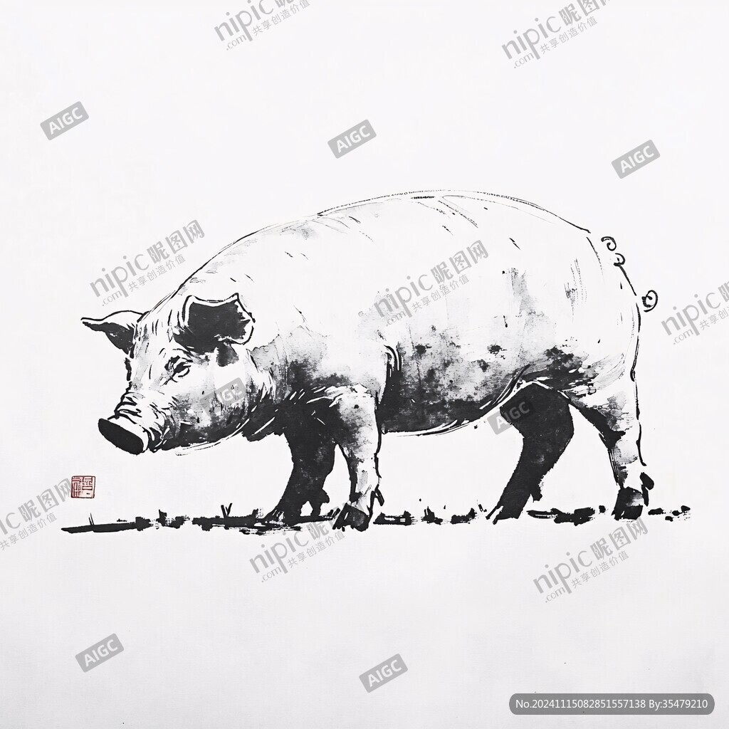 水墨十二生肖