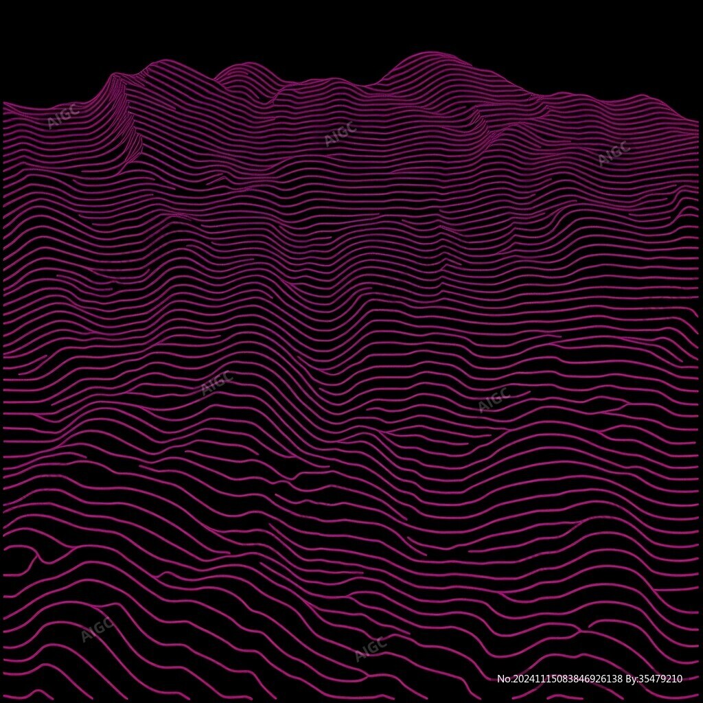3d波浪线弧线弧形山