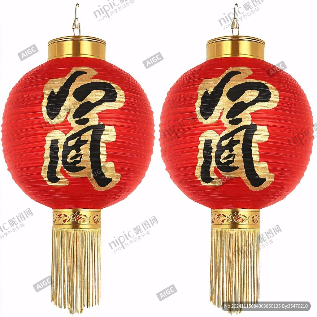 一对红灯笼