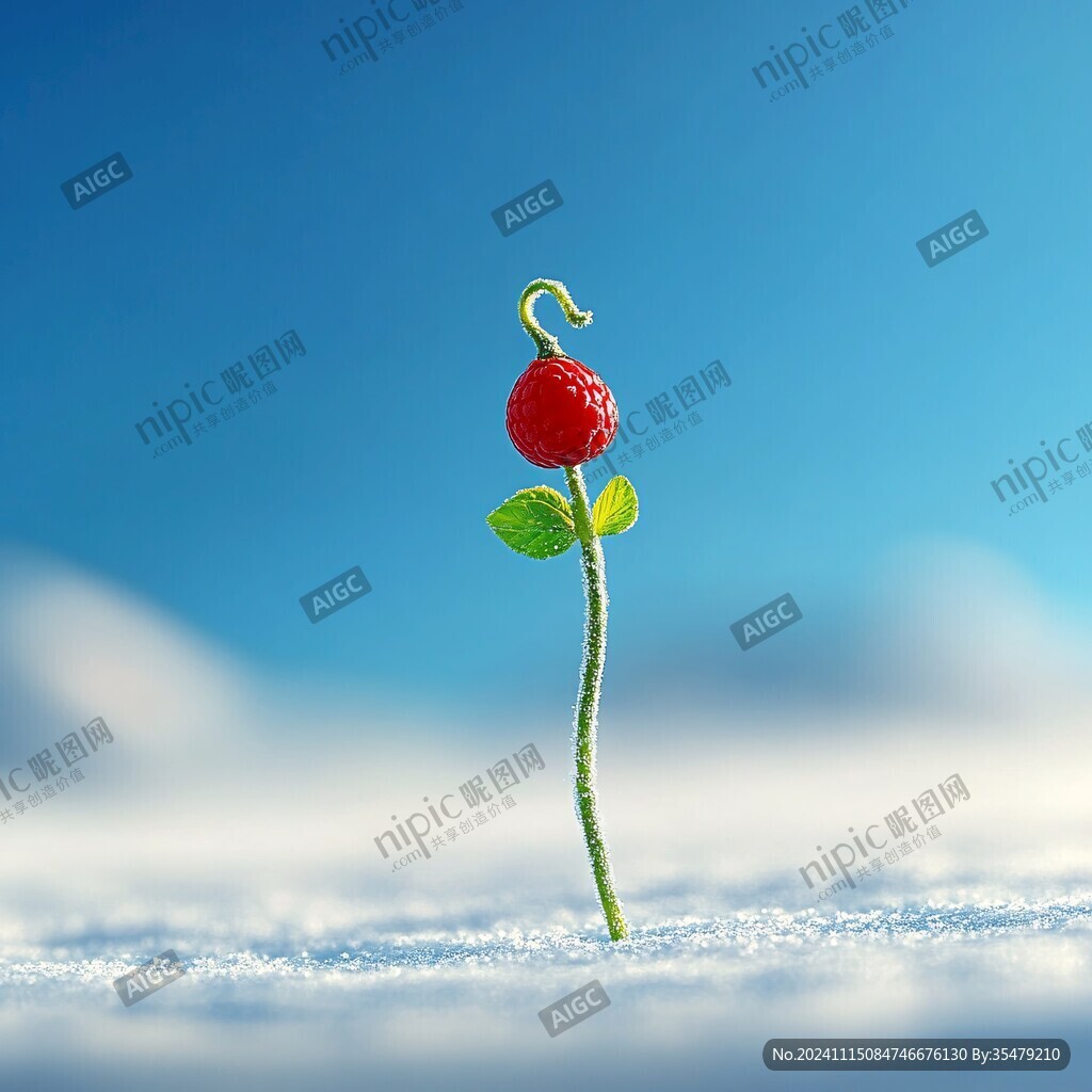 雪中小红果