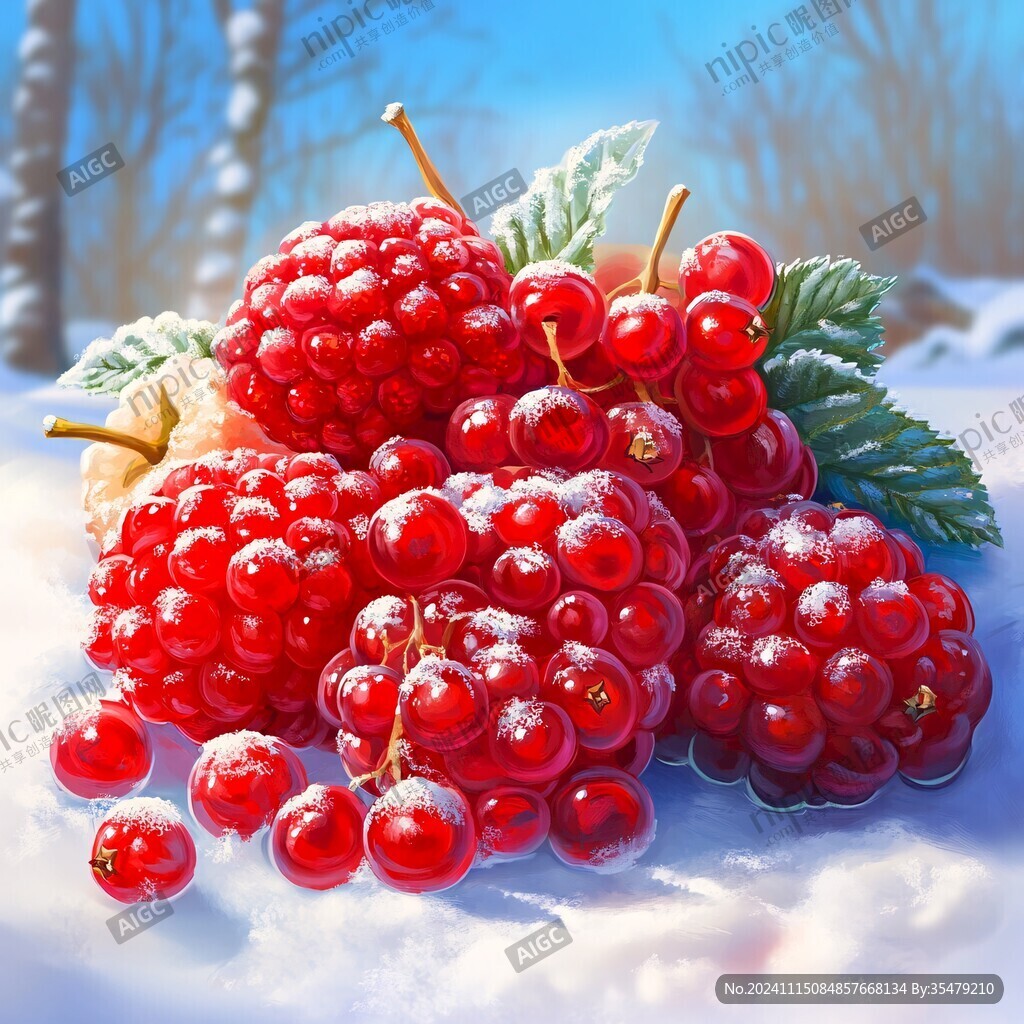 雪球山楂插画