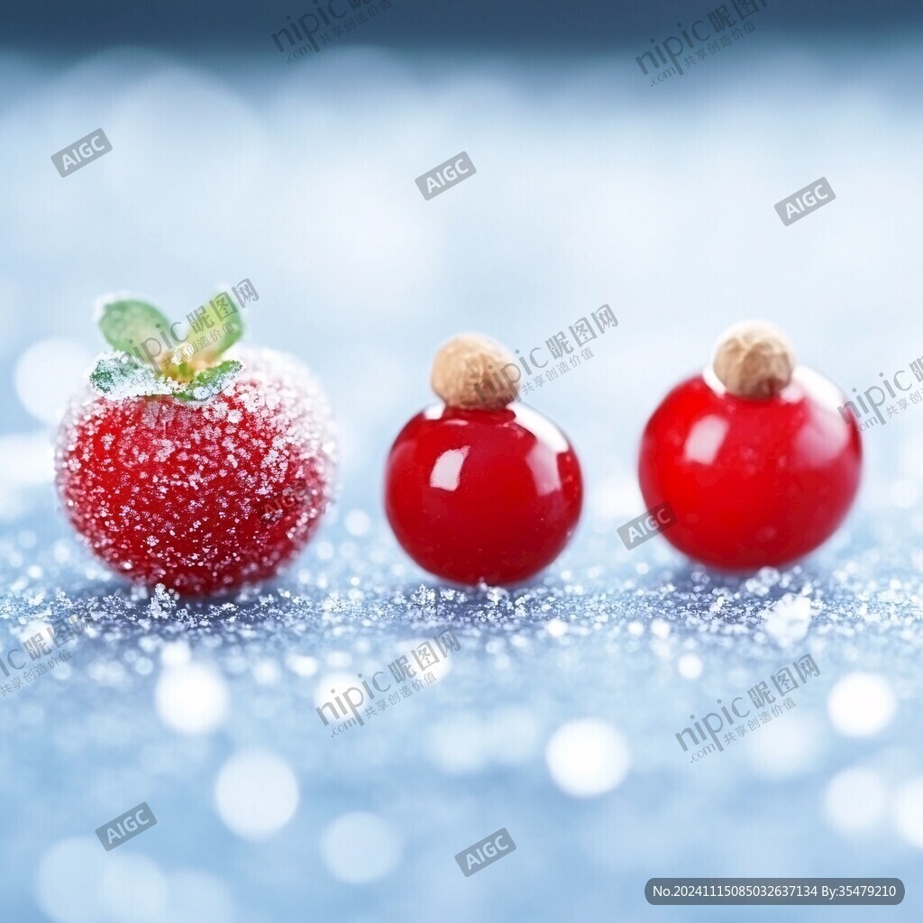 落雪的红果