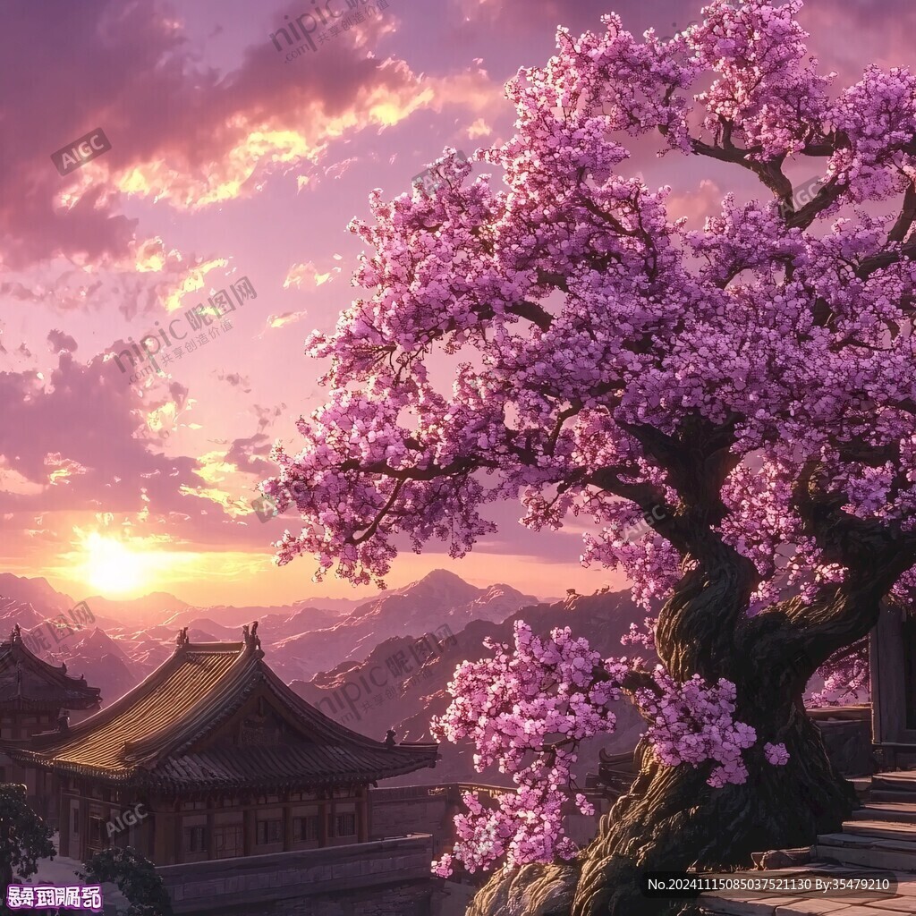 古风场景春暖花开