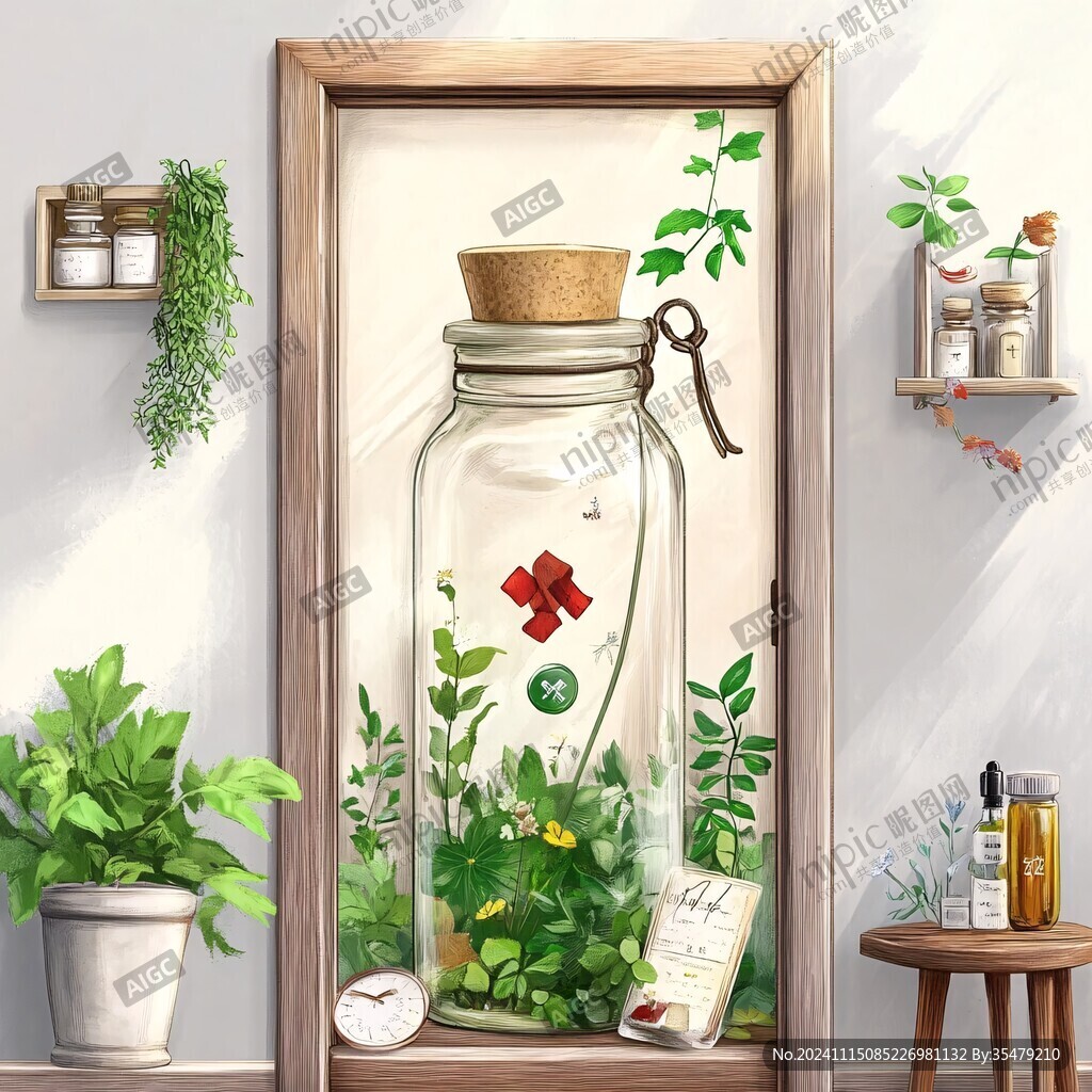 许愿瓶装饰画