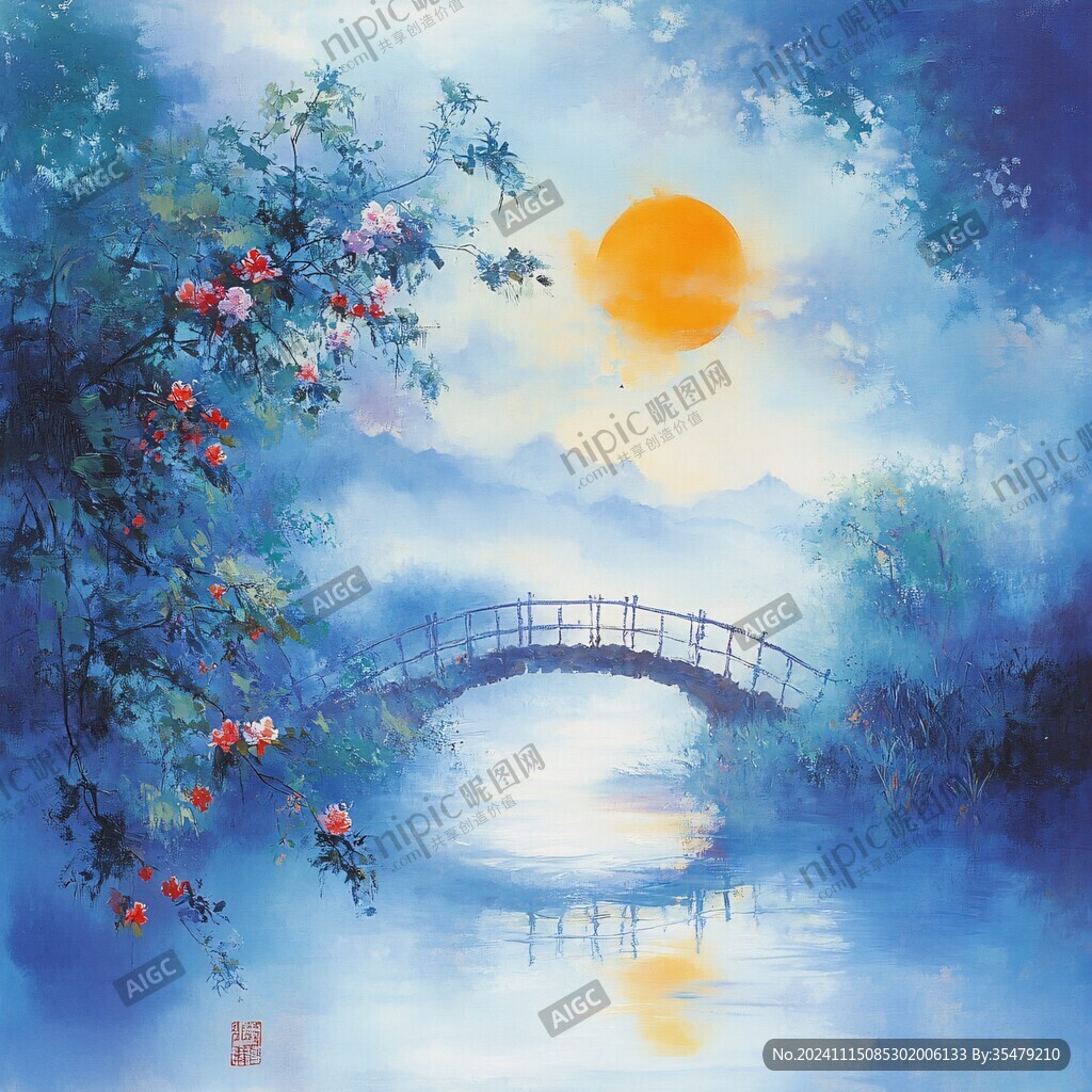串月桥插画
