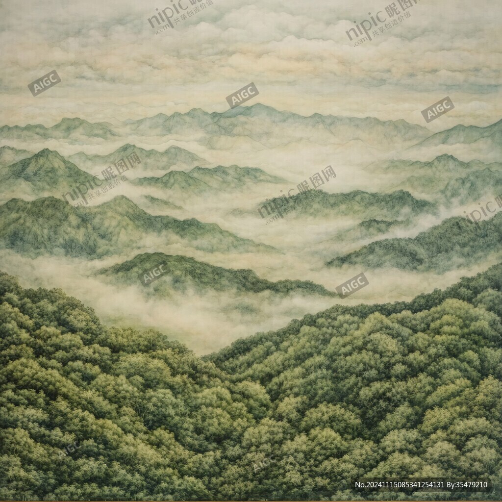 天然林风景画