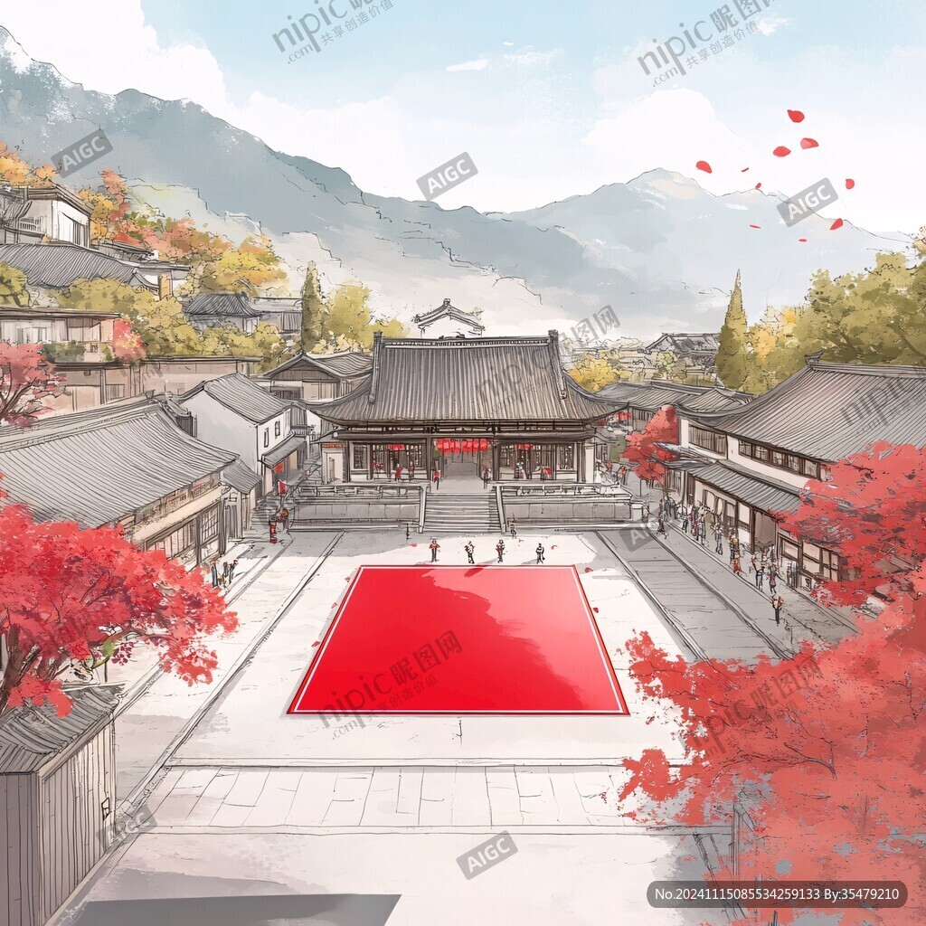 华清宫插画