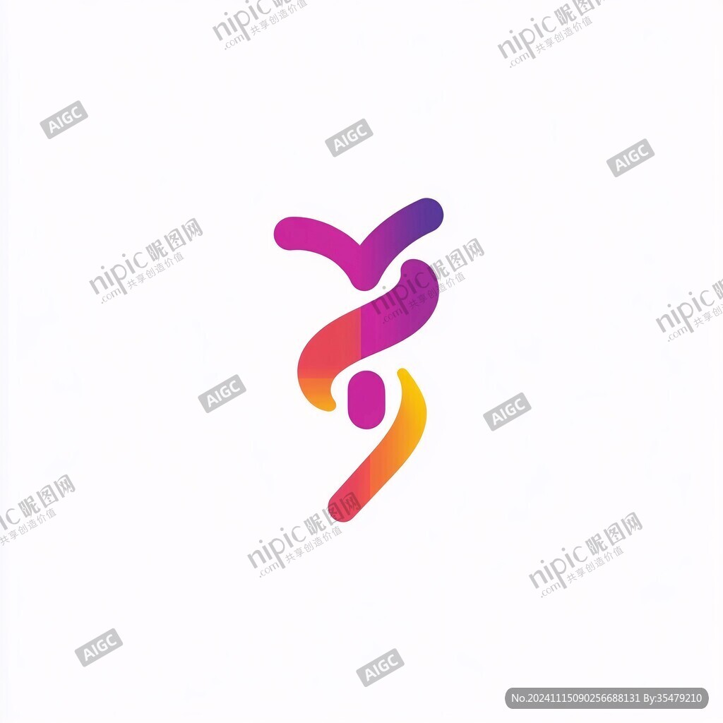 舞动的人logo设计