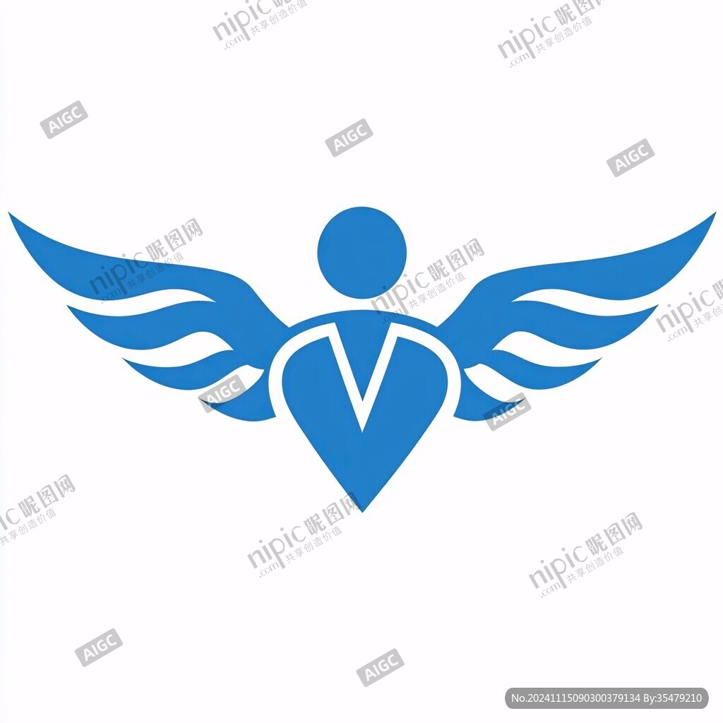 人形翅膀logo