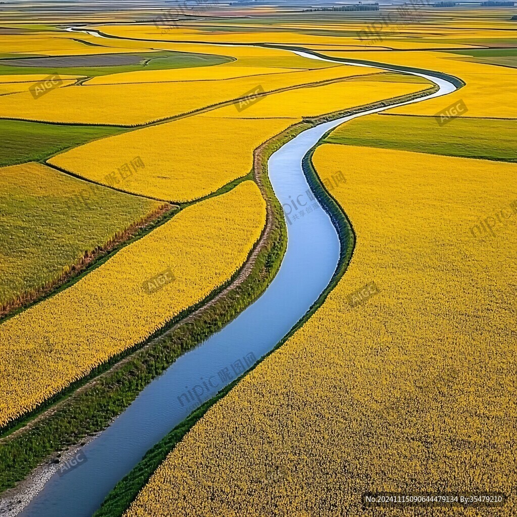 油菜花水景