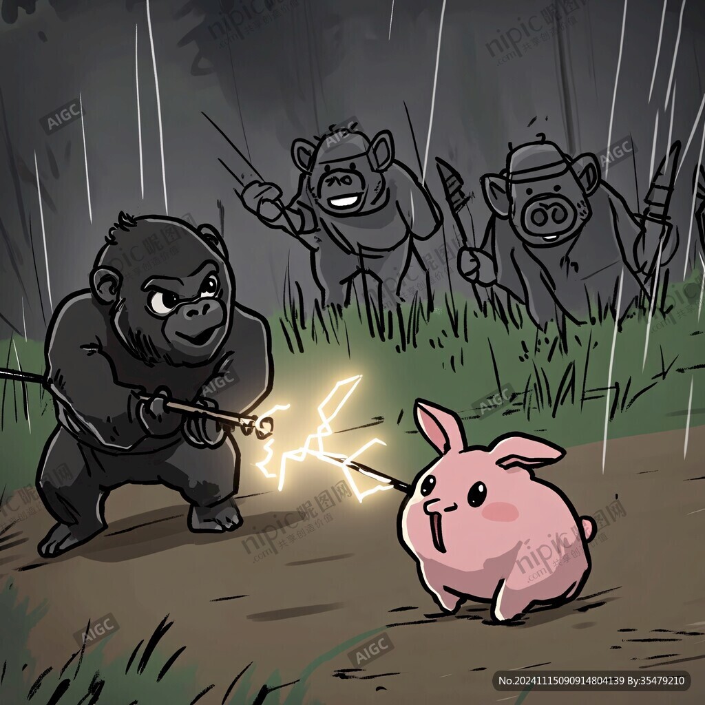 水豚插画