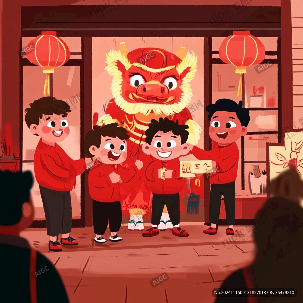 少年舞龙舞狮