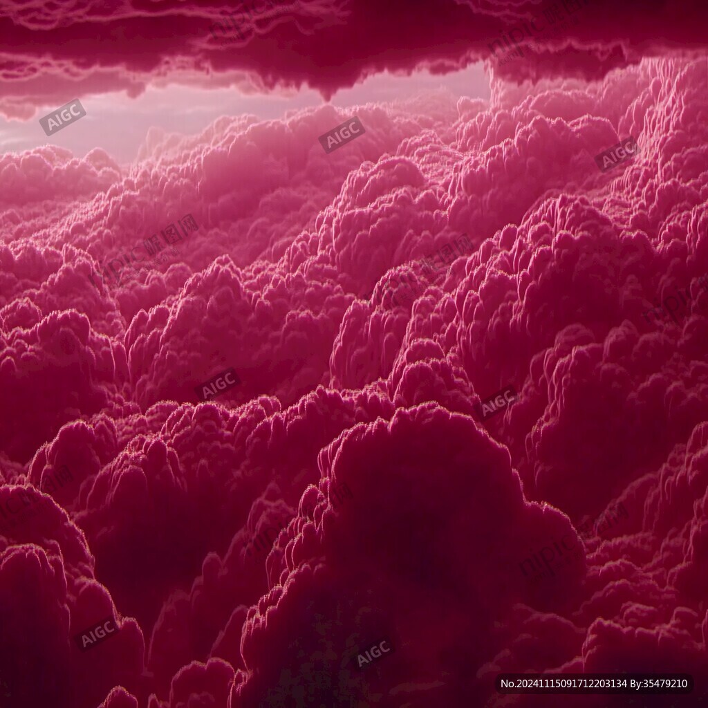 粉红色的3d风景