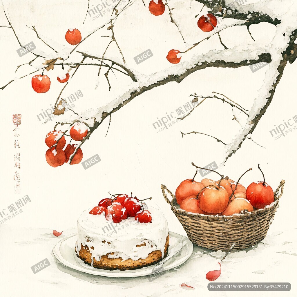 山楂插画手绘