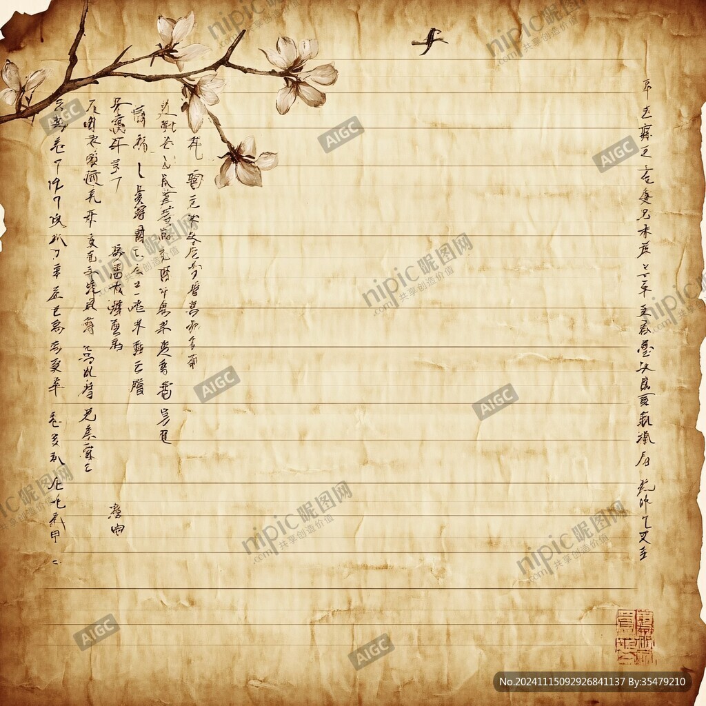 古典信纸背景