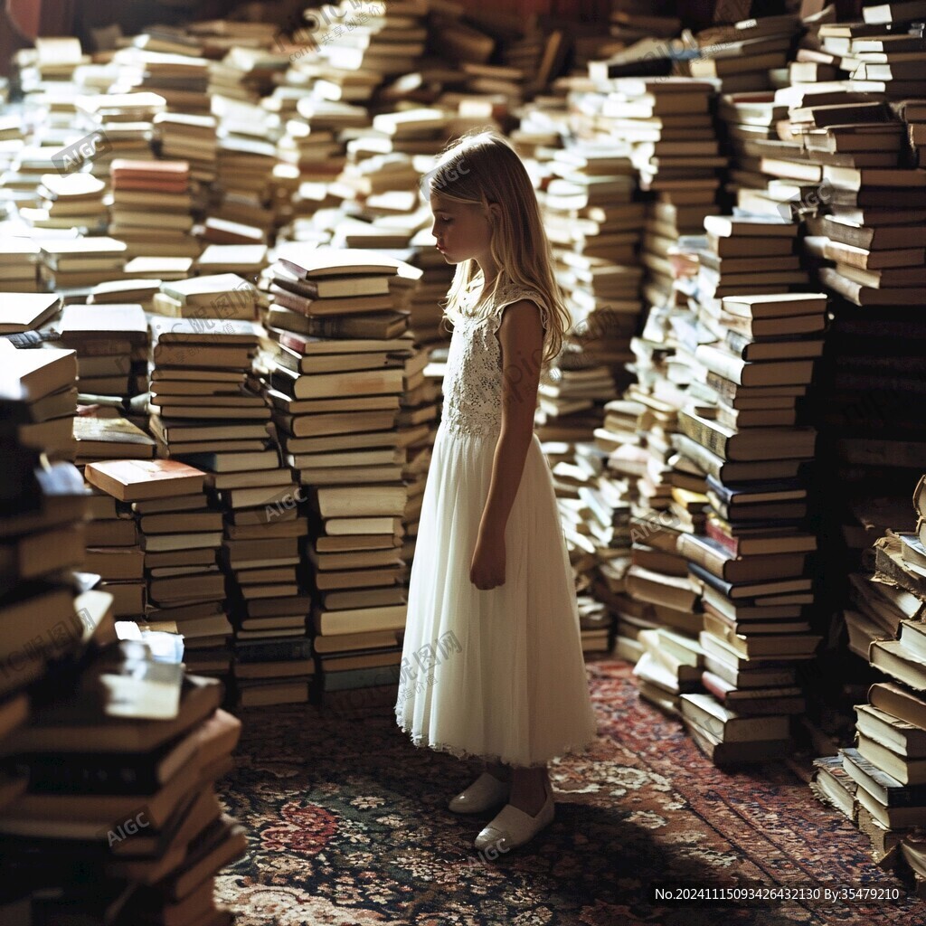 看童话书的女孩