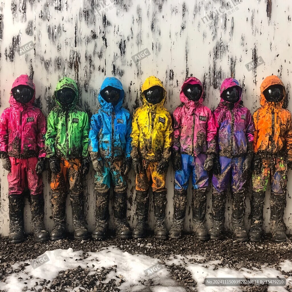 雪中务工的人