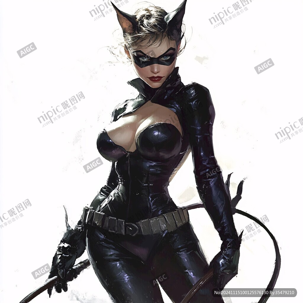 插画闪屏猫女