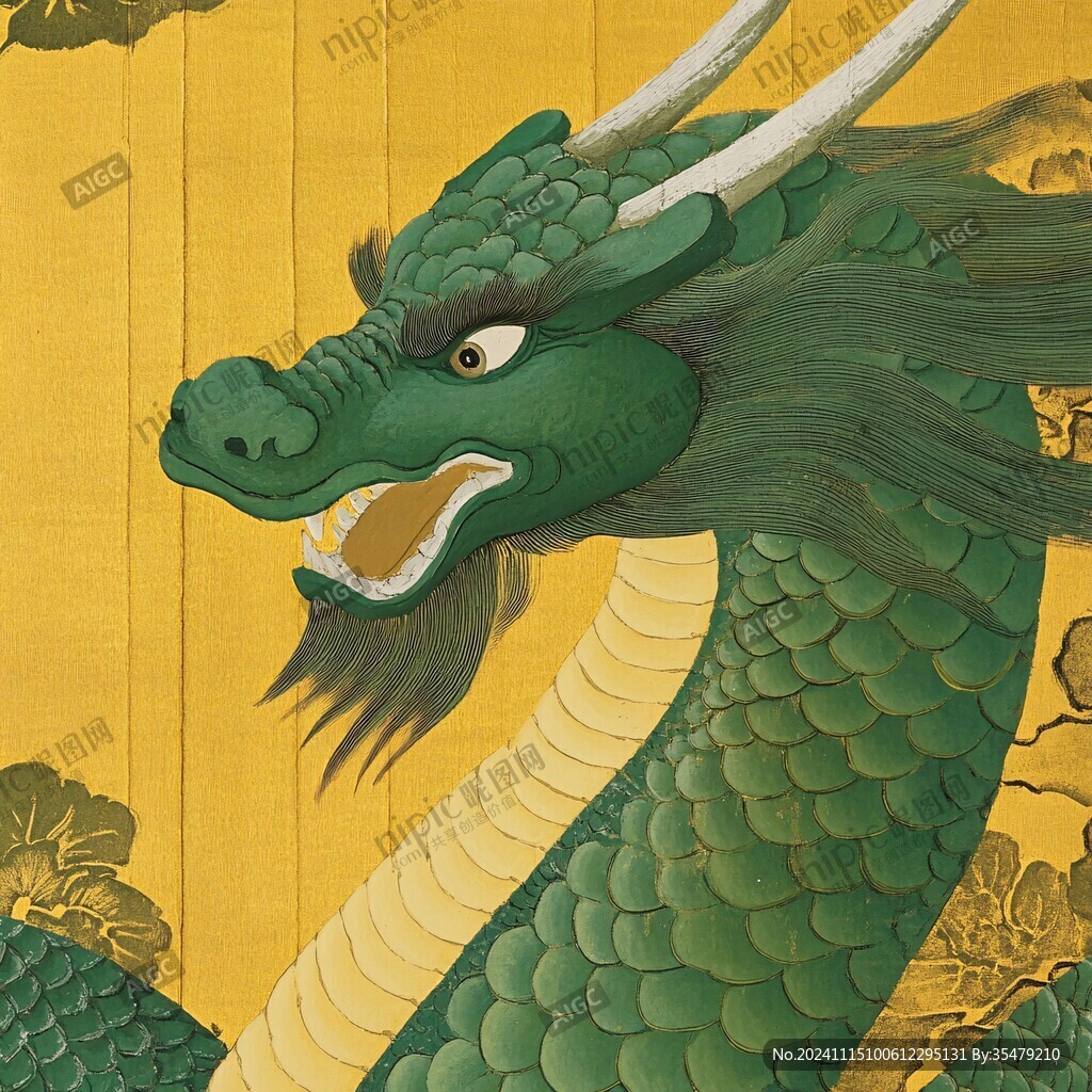 绣二条升龙