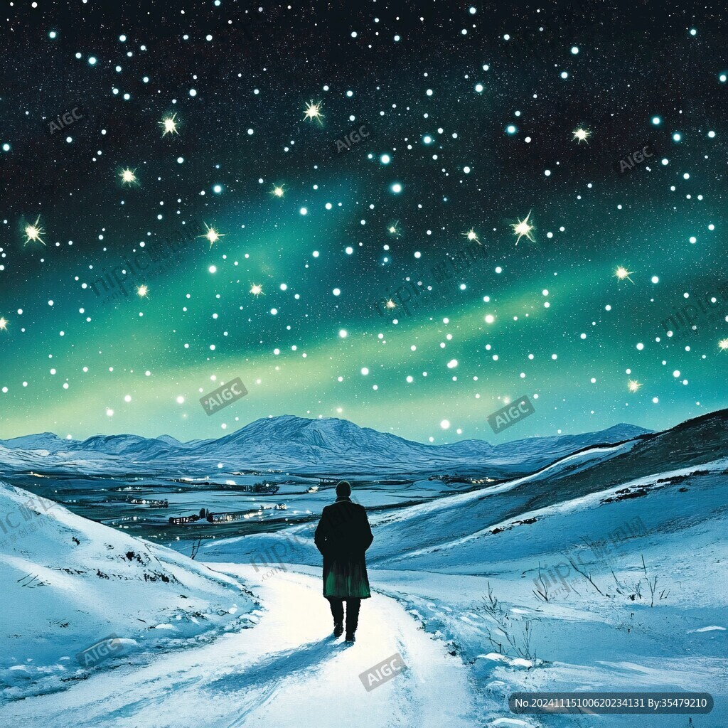 星空下的人
