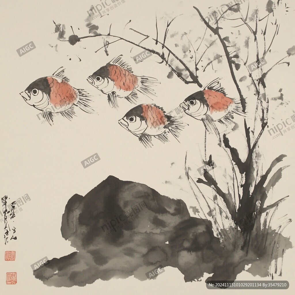 鱼嬉图
