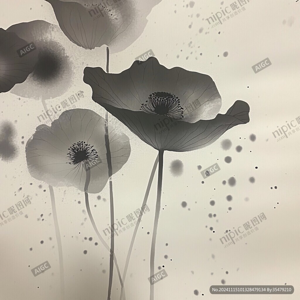虞美人无框画