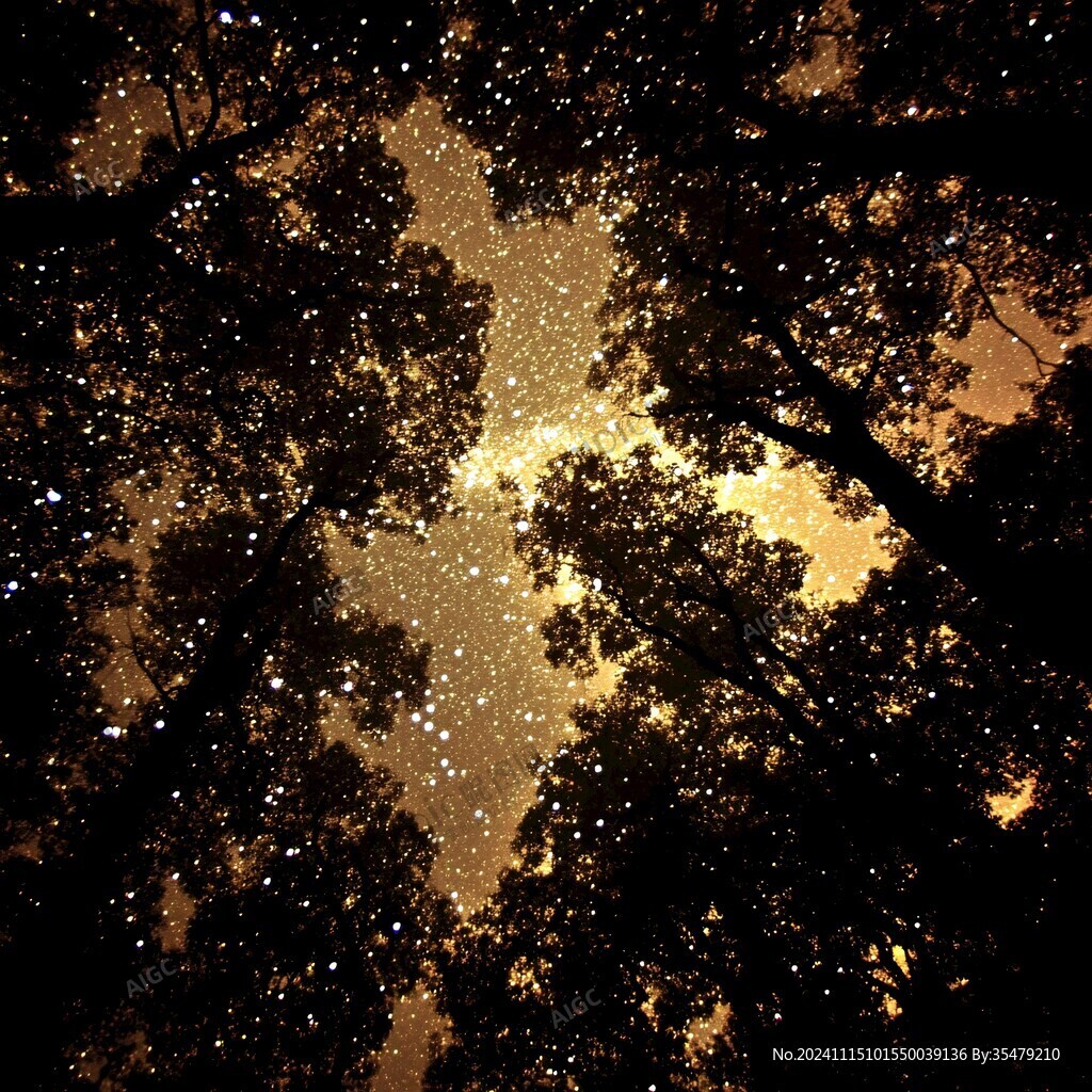 仰望星空大树