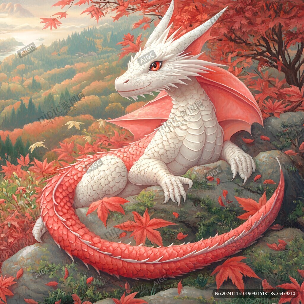 插画龙地垫